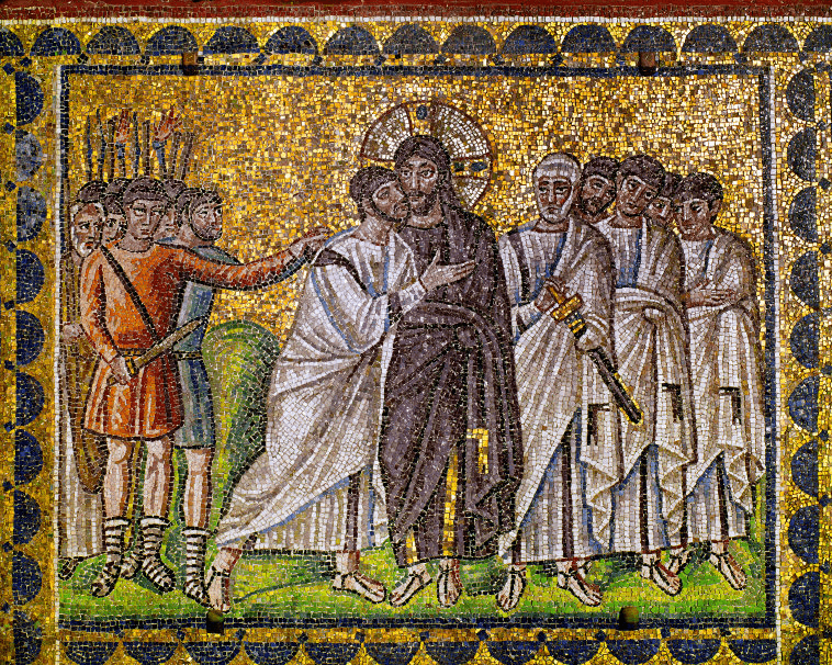 Mosaic of Judas Betrayal